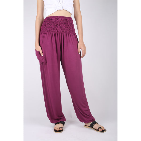 Solid Color Unisex Harem Pants Spandex in Purple PP0004 070000 06