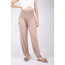 Load image into Gallery viewer, Solid Color Unisex Harem Pants Spandex in Cream PP0004 070000 19