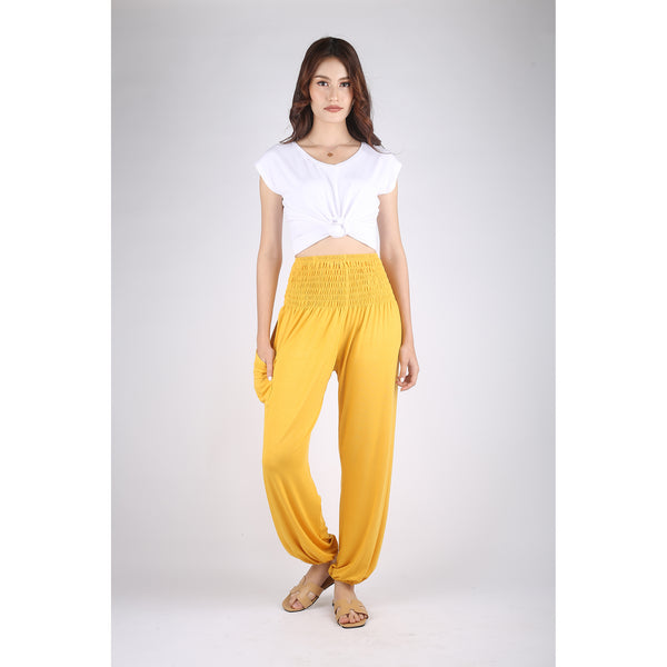 Solid Color Unisex Harem Pants Spandex in Yellow PP0004 070000 21