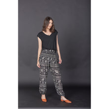 Load image into Gallery viewer, African Elephant 4 women harem pants in Black PP0004 020004 01
