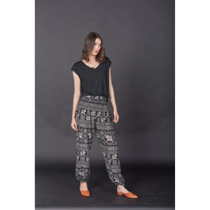 African Elephant 4 women harem pants in Black PP0004 020004 01