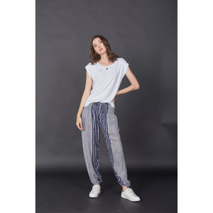 Zebra Stripe 41 women harem pants in Navy PP0004 020041 05