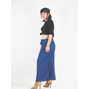 Solid color Unisex Fisherman Yoga Long Pants in Bright Navy PP0007 010000 07