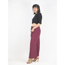 Load image into Gallery viewer, Solid color Unisex Fisherman Yoga Long Pants in Burgundy PP0007 010000 15