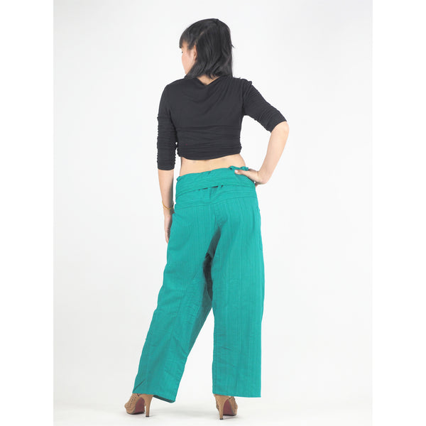 Solid color Unisex Fisherman Yoga Long Pants in Green PP0007 010000 20