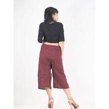 Load image into Gallery viewer, Solid color Unisex Fisherman Yoga Shorts Pants in Burgundy PP0027 010000 15
