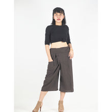 Load image into Gallery viewer, Solid color Unisex Fisherman Yoga Shorts Pants in Dark Brown PP0027 010000 16