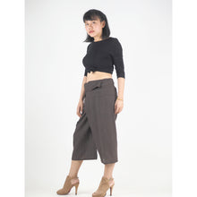 Load image into Gallery viewer, Solid color Unisex Fisherman Yoga Shorts Pants in Dark Brown PP0027 010000 16