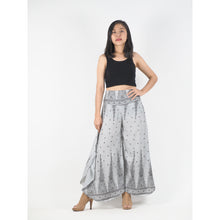Load image into Gallery viewer, Peacock Feather Dream Women&#39;s Palazzo Pants in Cloud PP0037 020015 14