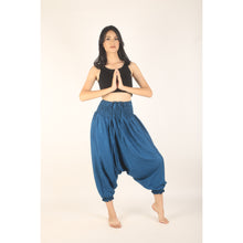 Load image into Gallery viewer, Solid Color Unisex Aladdin Drop Crotch Pants in Aqua PP0056 020000 09