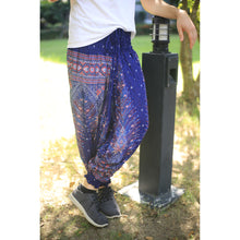 Load image into Gallery viewer, Peacock Unisex Aladdin drop crotch pants in Navy Blue PP0056 020007 05