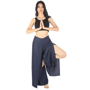 Solid Color Women Palazzo Pants in Navy PP0076 020000 03