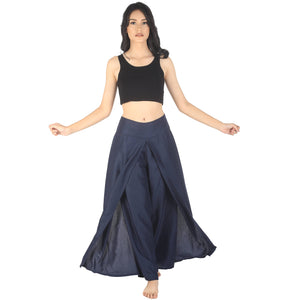 Solid Color Women Palazzo Pants in Navy PP0076 020000 03