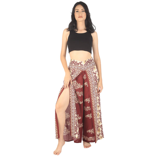Flower chain Women Palazzo Pants in Red PP0076 020064 04