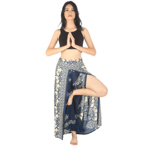 Flower chain Women Palazzo Pants in Ocean Blue PP0076 020064 01