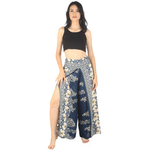 Load image into Gallery viewer, Flower chain Women Palazzo Pants in Ocean Blue PP0076 020064 01
