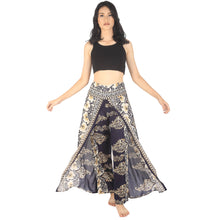 Load image into Gallery viewer, Flower chain Women Palazzo Pants in Navy PP0076 020064 02