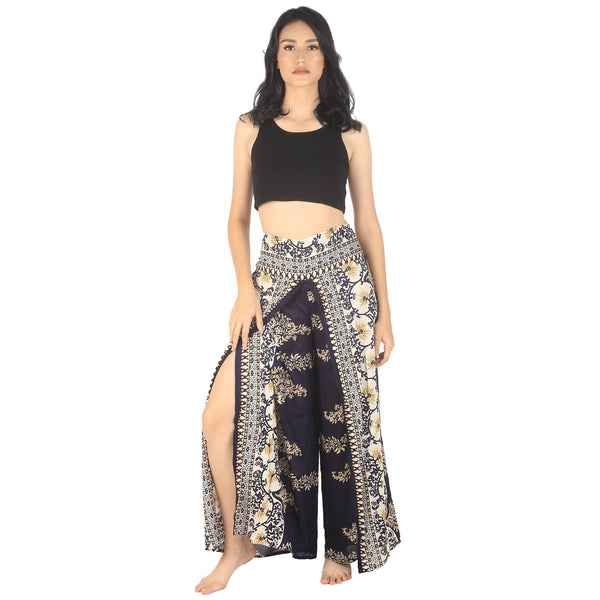 Flower chain Women Palazzo Pants in Navy PP0076 020064 02