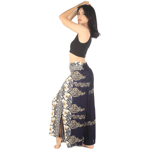 Flower chain Women Palazzo Pants in Navy PP0076 020064 02