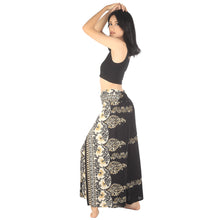 Load image into Gallery viewer, Flower chain Women Palazzo Pants in Black PP0076 020064 03