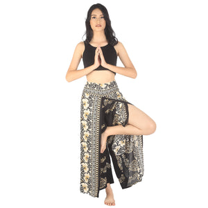 Flower chain Women Palazzo Pants in Black PP0076 020064 03