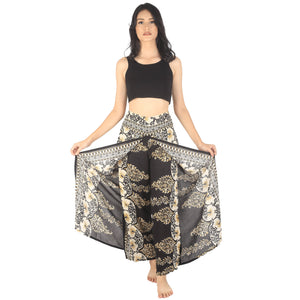 Flower chain Women Palazzo Pants in Black PP0076 020064 03