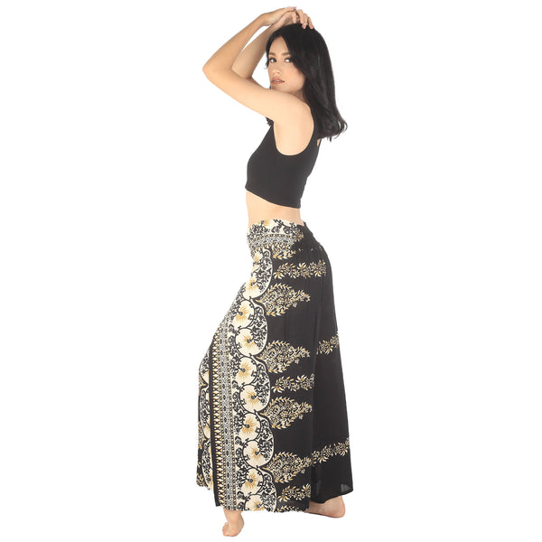 Flower chain Women Palazzo Pants in Black PP0076 020064 03