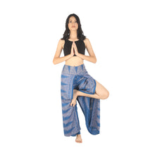 Load image into Gallery viewer, Peacock Feather Dream Women Palazzo Pants in Ocean Blue PP0076 020015 02