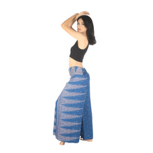 Load image into Gallery viewer, Peacock Feather Dream Women Palazzo Pants in Ocean Blue PP0076 020015 02