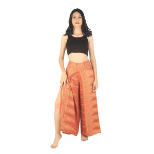 Peacock Feather Dream Women Palazzo Pants in Orange PP0076 020015 03