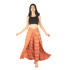 Peacock Feather Dream Women Palazzo Pants in Orange PP0076 020015 03