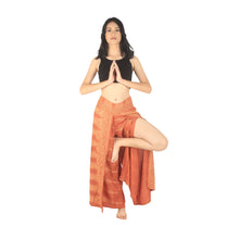 Load image into Gallery viewer, Peacock Feather Dream Women Palazzo Pants in Orange PP0076 020015 03