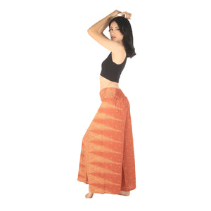 Peacock Feather Dream Women Palazzo Pants in Orange PP0076 020015 03