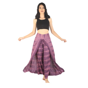 Peacock Feather Dream Women Palazzo Pants in Purple PP0076 020015 04