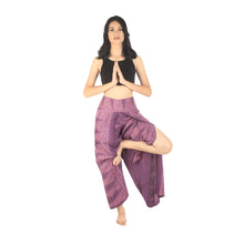 Load image into Gallery viewer, Peacock Feather Dream Women Palazzo Pants in Purple PP0076 020015 04