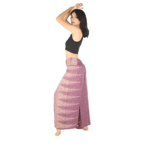 Peacock Feather Dream Women Palazzo Pants in Pink PP0076 020015 05