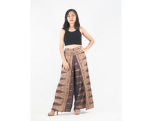 Load image into Gallery viewer, Peacock Feather Dream Women Palazzo Pants in Brown PP0076 020015 08