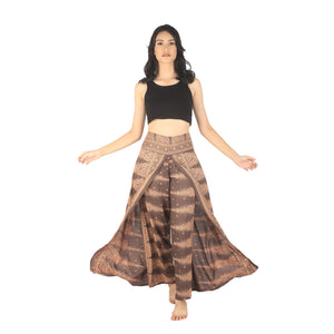 Peacock Feather Dream Women Palazzo Pants in Brown PP0076 020015 08