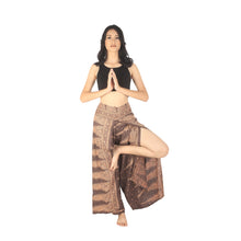 Load image into Gallery viewer, Peacock Feather Dream Women Palazzo Pants in Brown PP0076 020015 08