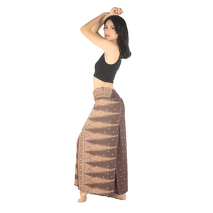 Peacock Feather Dream Women Palazzo Pants in Brown PP0076 020015 08