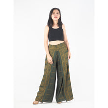 Load image into Gallery viewer, Peacock Feather Dream Women Palazzo Pants in Green PP0076 020015 10