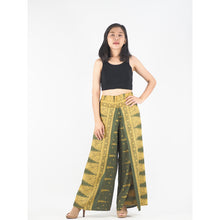 Load image into Gallery viewer, Peacock Feather Dream Women Palazzo Pants in Green PP0076 020015 10