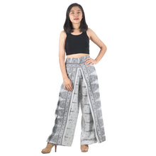 Load image into Gallery viewer, Peacock Feather Dream Women Palazzo Pants in Cloud PP0076 020015 14