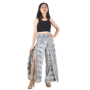 Peacock Feather Dream Women Palazzo Pants in Cloud PP0076 020015 14