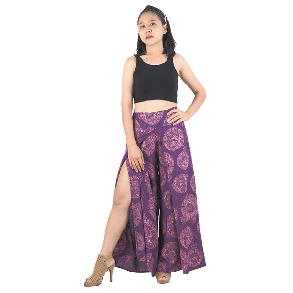 Floral Classic Women Palazzo Pants in Purple PP0076 020098 10