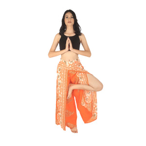 Flower chain Women Palazzo Pants in Orange PP0076 020167 01