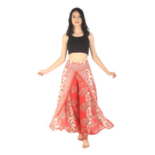 Load image into Gallery viewer, Flower chain Women Palazzo Pants in Bright Red PP0076 020167 04