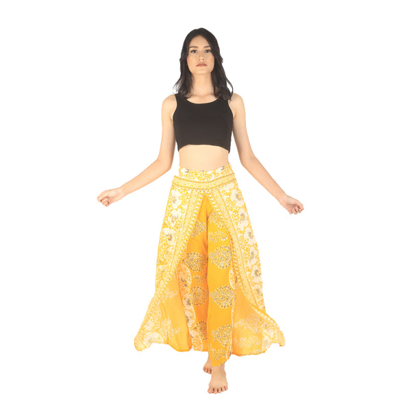 Flower chain Women Palazzo Pants in Yellow PP0076 020167 06