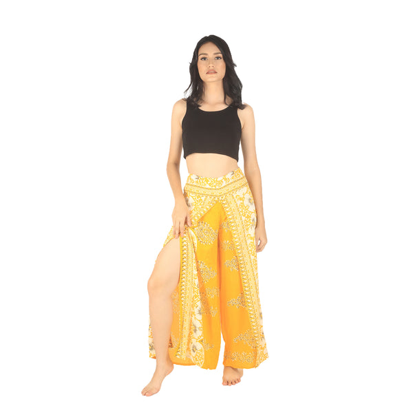 Flower chain Women Palazzo Pants in Yellow PP0076 020167 06