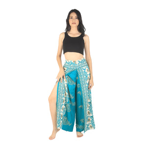 Flower chain Women Palazzo Pants in Green PP0076 020167 07